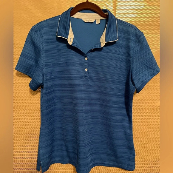 LADY HAGEN~ATHLETIC GOLF SHIRT~BLUE~LG - Picture 1 of 7